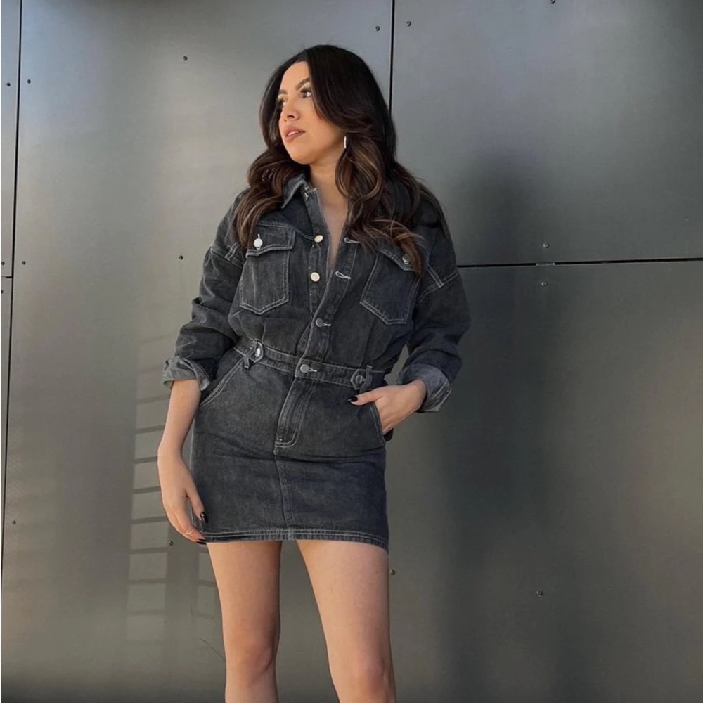 12th tribe Denim Mini Dress Never Worn